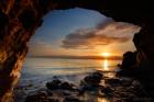 Sunrise from coastal Cave